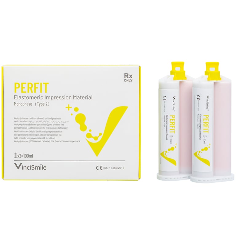 PERFIT Monophase VPS Impression Material, Normal Set, 50ml Cartridge, 2/Pk. Features medium