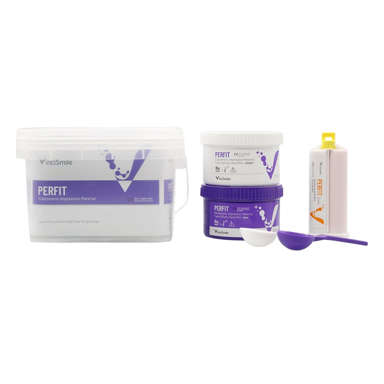 PERFIT Light Body VPS Impression Material, Fast Set, Standard Kit. Includes: 400g putty base, 400g