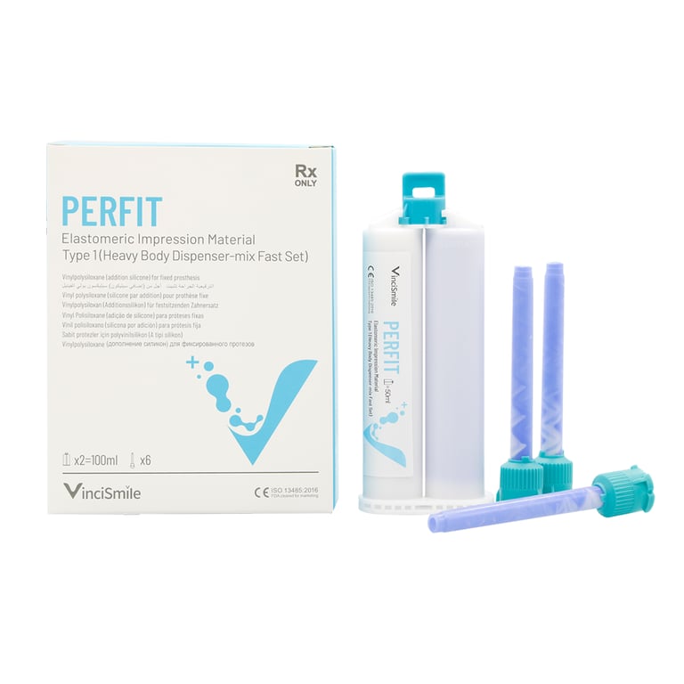 PERFIT Super Light Body VPS Impression Material, Normal Set, 50ml Cartridge, 2/Pk. Features