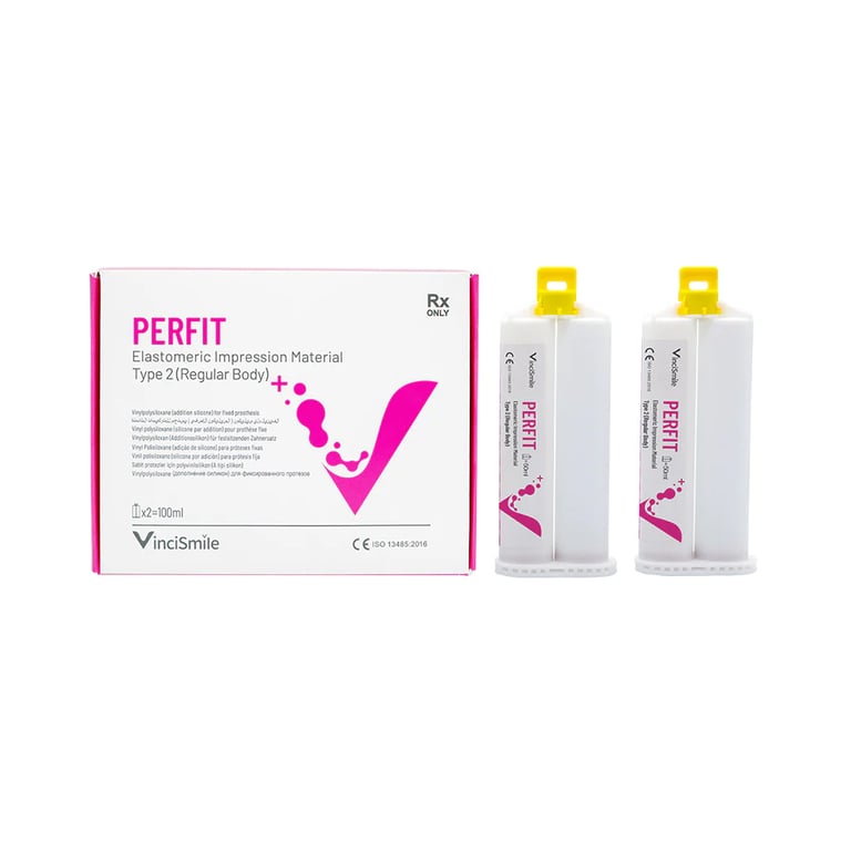 PERFIT VPS Impression Material, Regular Body, 50 mL Bio-cartridges, 2/Pk. Total working time: 1.5