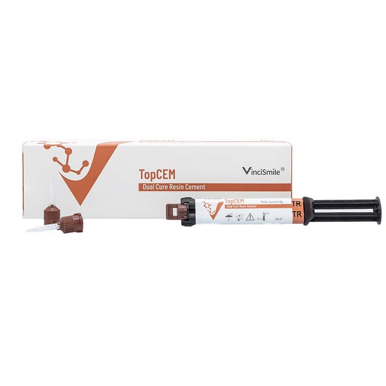 TopCEM Dual Cure Resin Cement, A2, 8g Syringe, 1/Pk. Includes: 10 x A mixers and 5 x B-2 mixers