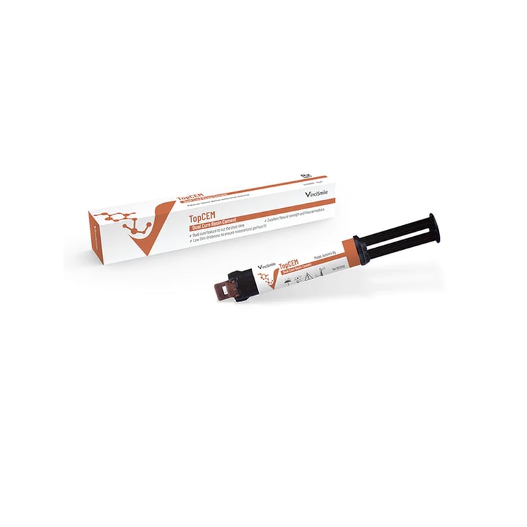 TopCEM Dual Cure Resin Cement, A0, 8 Gm. Syringe,
