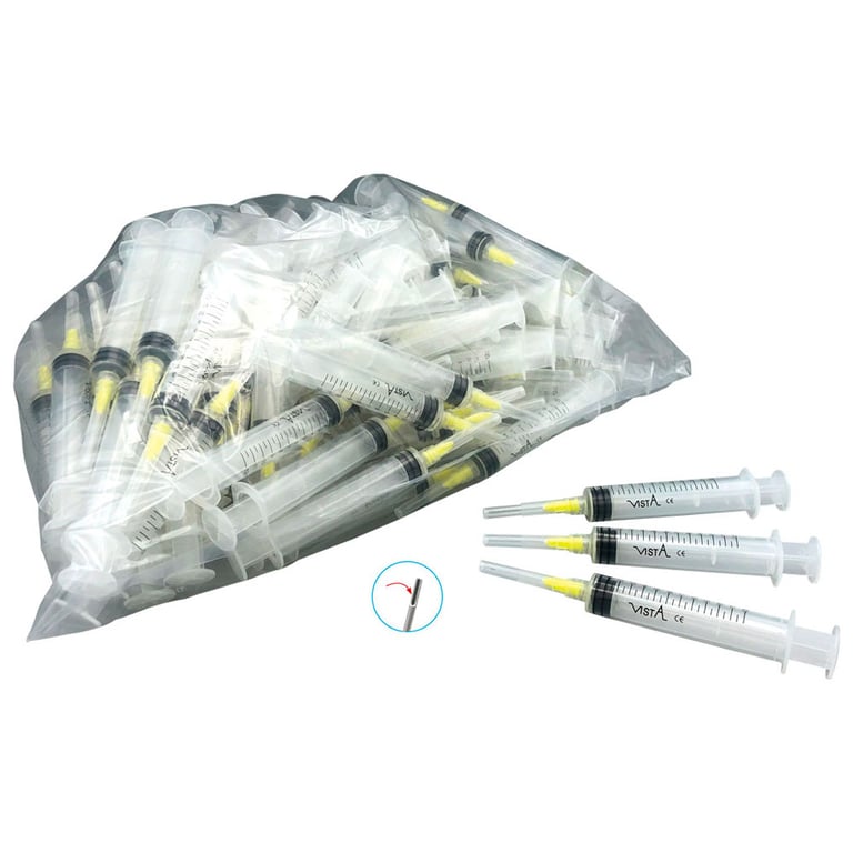 Appli-Vac Pre-Tipped Syringes, 12cc, 27 ga, 100/P