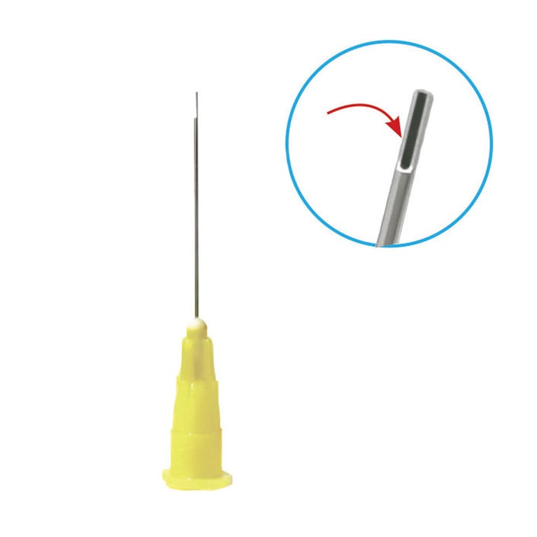Appli-Vac 1" Irrigating Tips, 27 ga, Yellow, 100/Pk