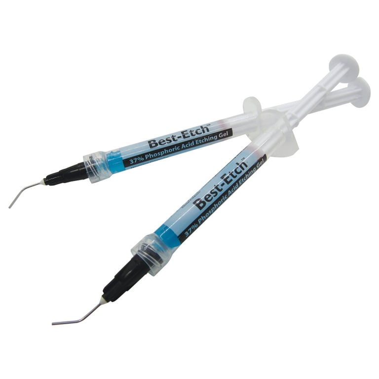 Best-Etch 37% Phosphoric Acid Etch Gel, Value Pack. Includes: 12 x 3 mL prefilled syringes with 75