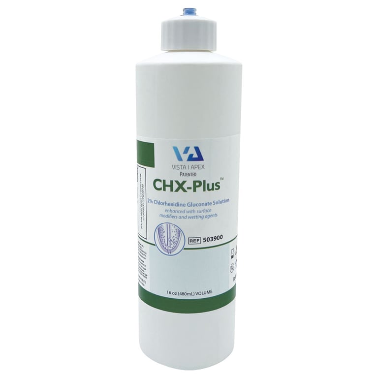 CHX-Plus 2% Chlorhexidine Gluconate Solution, 16 Oz. Bottle