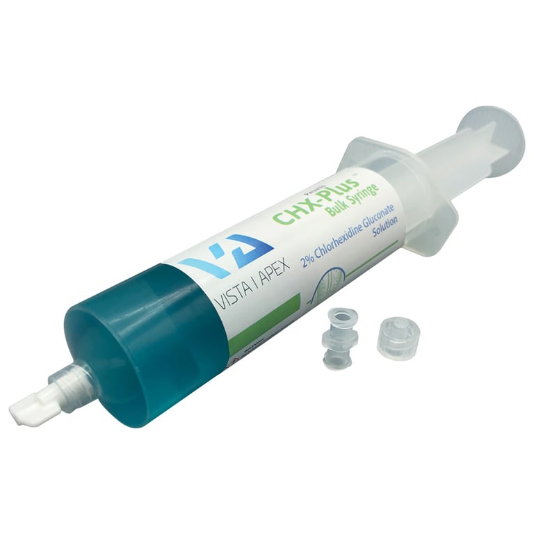 CHX-Plus 2% Chlorhexidine Gluconate Bulk Syringe Refill - 30 mL Syringe and 1 Docking Port