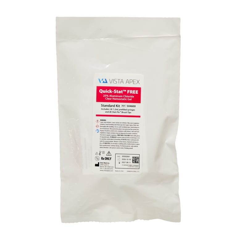 Quick-Stat FREE Clear Hemostatic Gel, 1.2 mL Syringe Standard Kit