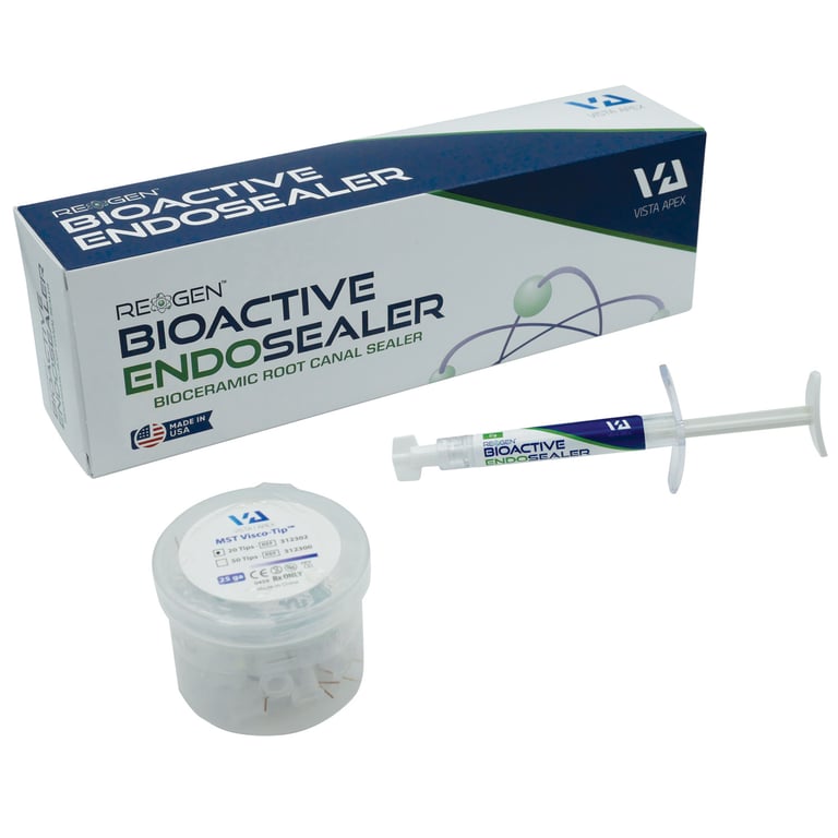 RE-GEN Bioactive EndoSealer w/ 22mm Polymer Tips, 2gm Syringe, 1/Pk. Single-component, highly