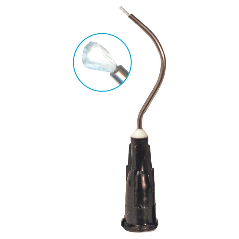 Sol-u-Flo Prebent Applicator Tips, 19 ga, Black, 100/Pk