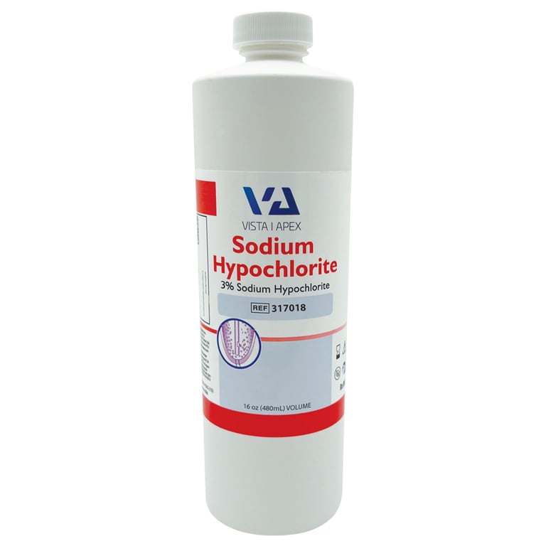 Vista Apex Sodium Hypochlorite 3% Solution, 16 Oz. (480 mL) Bottle