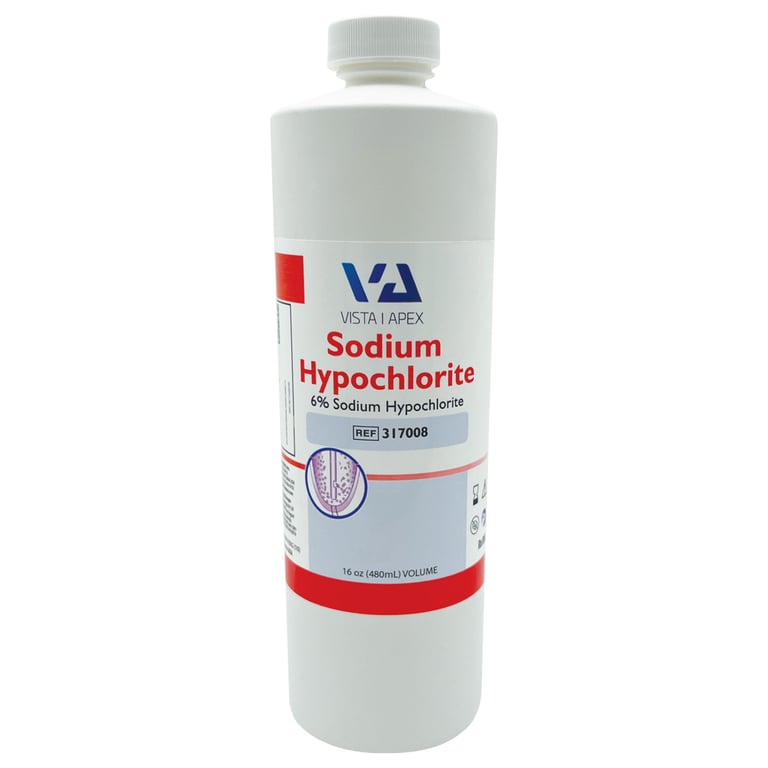 Vista Apex Sodium Hypochlorite 6% Solution, 16 Oz. (480 mL) Bottle