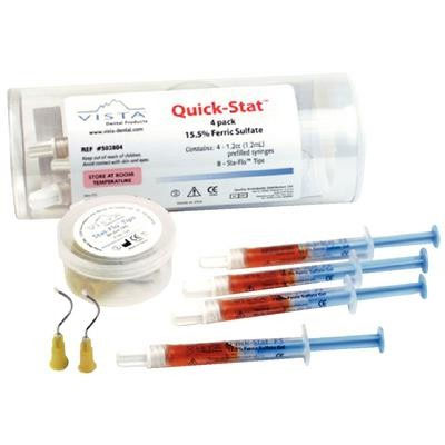 Quick-Stat FS 4-Pack. 15.5% Ferric Sulfate Hemostatic Gel. Kit contains: 4 - 1.2 mL Prefilled
