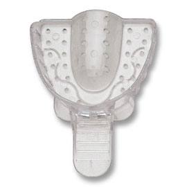 Vista Apex #1 Large Upper Arch - Perforated, Clear Plastic Impression Trays, Package of 12