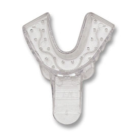 Vista Apex #4 Medium Lower Arch - Perforated, 12/Pk, Clear Plastic Impression Trays