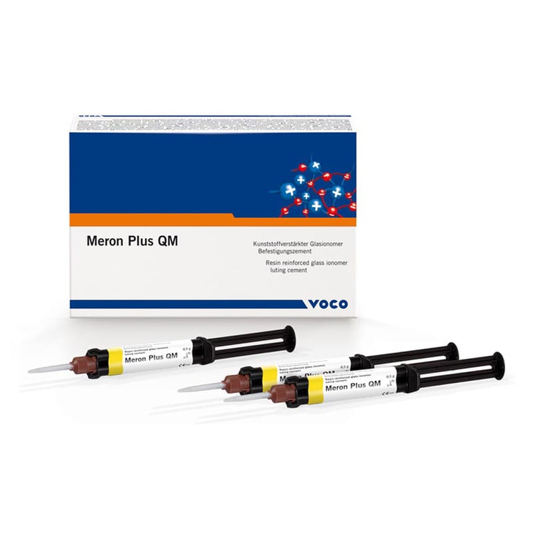Meron Plus QM Glass Ionomer Automix Cement Syringe, Self-Cure, 8.5 Gm., 3/Pk. Includes type 10