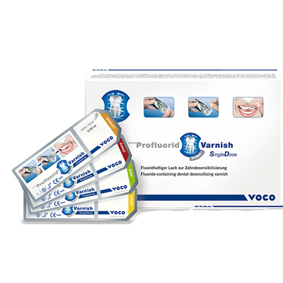 Profluorid 5% Sodium Fluoride Varnish - Melon, 200 - 0.4ml single doses. White transparent color