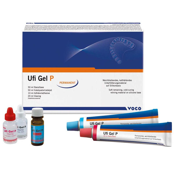 Ufi Gel P Permanent Soft A-Silicone Relining Material - Tubes Set. Guarantees both treatment