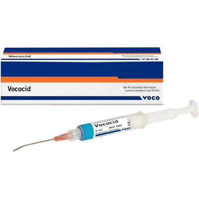 Vococid 35% Phosphoric Acid Etchant Gel, 5 ml Syringe & 1 Tip. Blue. For etching of enamel