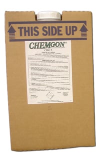 Chemgon renders expended x-ray chemicals non-hazardous. Pour expended fixer and developer into