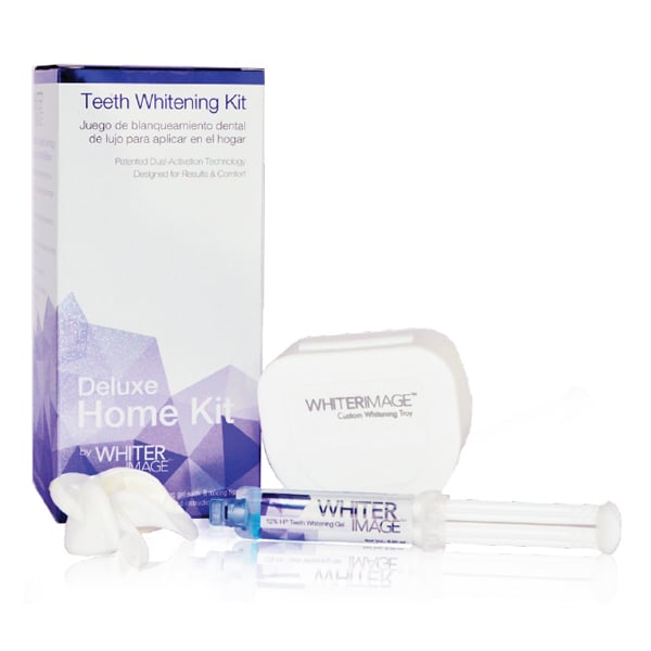 Whiter Image 12% HP Deluxe Home Kit: 2x 4.37ml Dual Barrel Syringes, 8 Tips, 1 Custom Bite Tray, 1