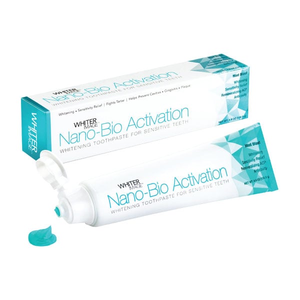 Whiter Image Nano-Bio Activation Whitening Toothpaste for Sensitivity, 1x 140g. Mint Blast flavor