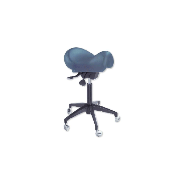 WINBEX Ascot Saddle Stool, Medium Blue, Single Stool. Designed and built for ergonomics
