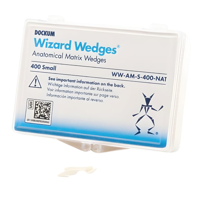 Dockum Wizard Wedges, Anatomical Shaped, Small, Natural, 400/Pk. Made of birch wood