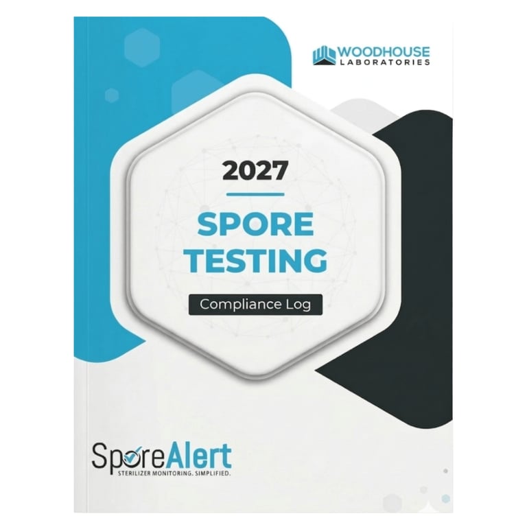 SporeAlert 2027 Annual Spore Test Compliance Logbook, 1/Pk. Records each sterilizer run in one