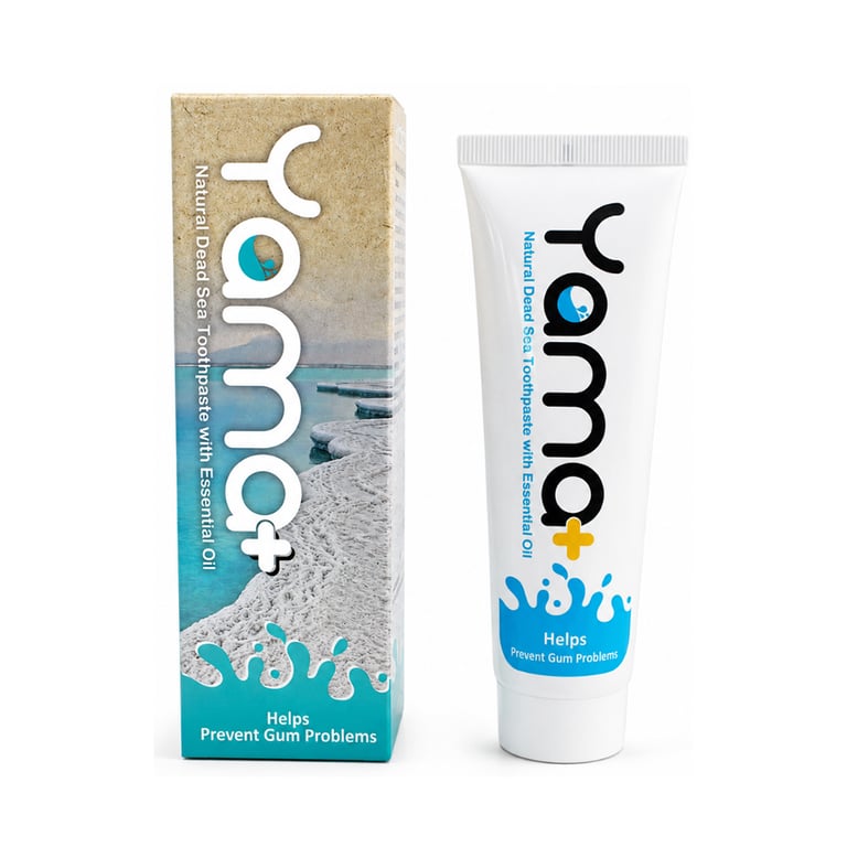 YAMA+ Dead Sea Natural Toothpaste with Essential Oils, 3.5oz, 1/Pk. Manufactured from water