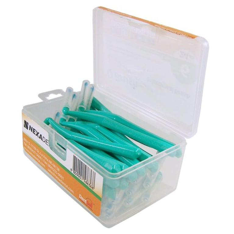 OrthoQuest Q Brush Interproximal Brush, Size 6, L-Type Handle, 24/Box. Coated wires, safe