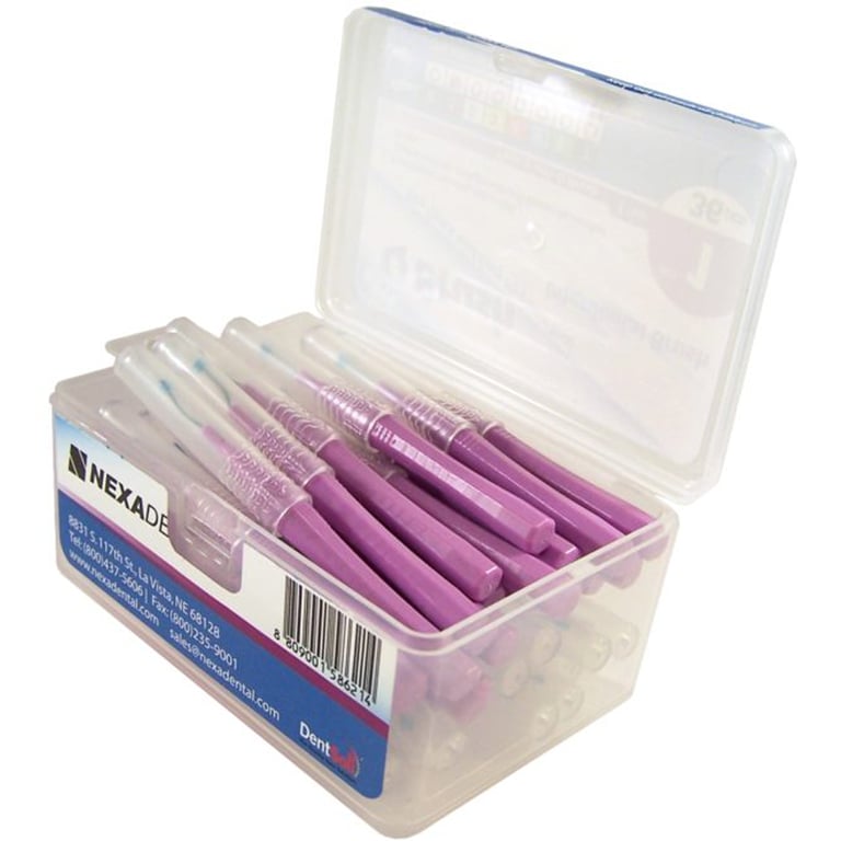 OrthoQuest Q Brush Interproximal Brush, Size 1, Standard Handle, 36/Box. Coated wires, safe