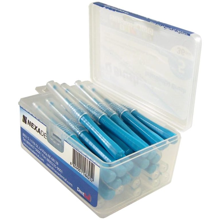 OrthoQuest Q Brush Interproximal Brush, Size 5, Standard Handle, 36/Box. Coated wires, safe