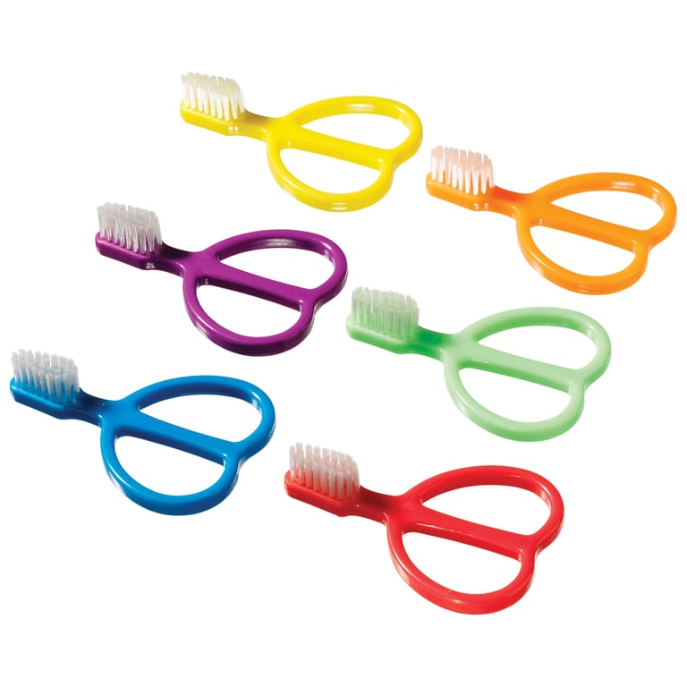 Plak Smacker Infant Stage 2 Toothbrush, 28-Tuft, Assorted, 24/Box. Soft Dupont Tynex bristles
