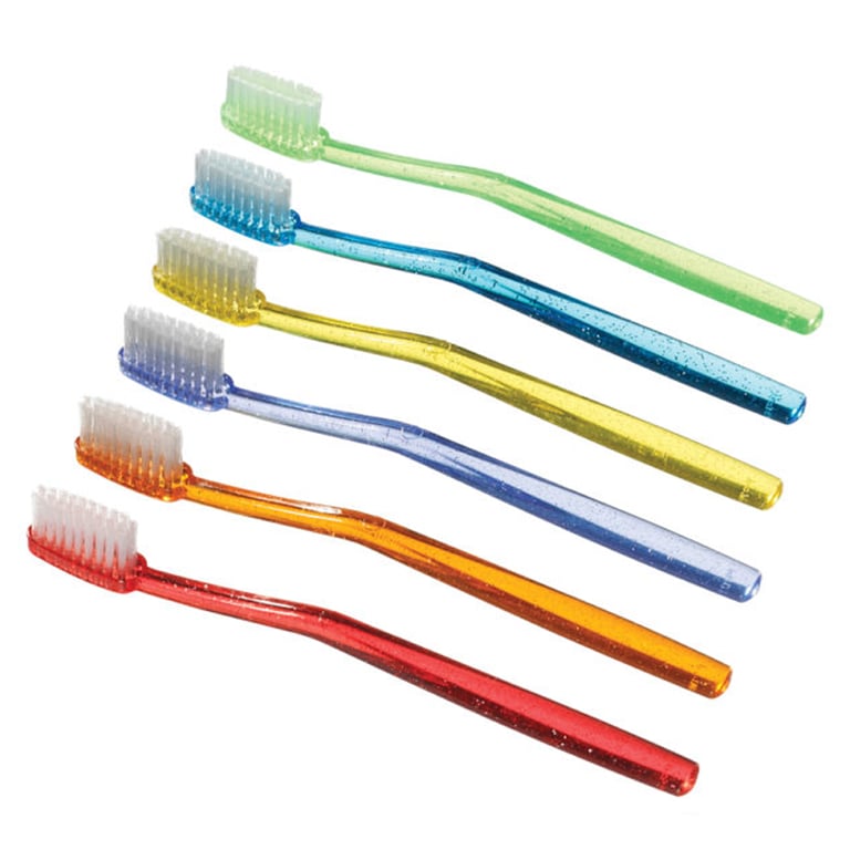 Plak Smacker QuickChoice Disposable Toothbrush, 29-Tuft, Assorted, 144/Box. Ideal to keep