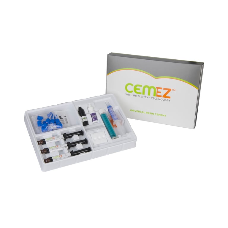 CEMEZ Starter Kit, 5gm Syringes, 3/Pk. Dual-cure resin cement with IntelliTek Technology. Starter