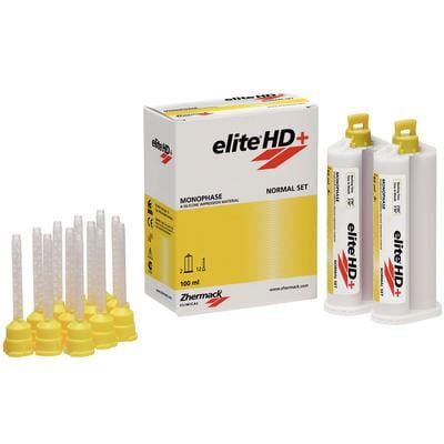 Elite HD+ Monophase - 2 Cartridges. Thixotropic Hydrophilic medium viscosity A-Silicone. 2 - 50 mL