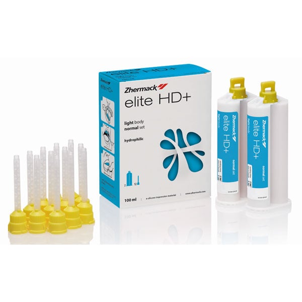 Elite HD+ Light Body, Regular Set - 2 Cartridges. Thixotropic Hydrophilic low viscosity A-Silicone