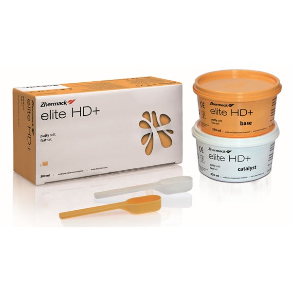 Elite HD+ Putty Soft, Fast Set - Yellow, 250 mL Base and 250 mL Catalyst. Very high viscosity