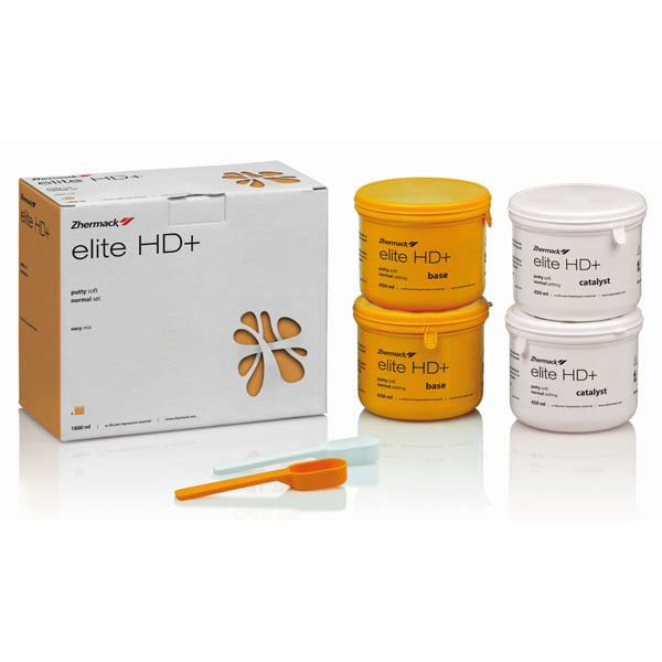 Elite HD+ Putty Soft, Regular Set - Orange, Economy Pack: 2 - 450 mL Base and 2 - 450 mL Catalyst