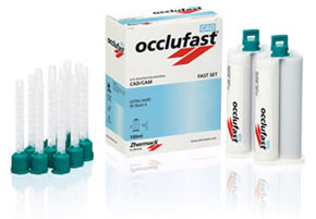 Occlufast CAD, Light Blue Color, A-Silicone for bite registration developed to be used with all