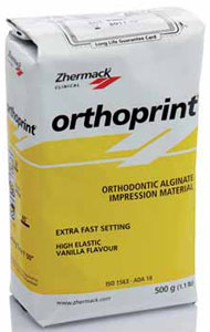 Orthoprint Orthodontic Dust Free Alginate, Extra Fast Set, Time in mouth 45" (C302145)