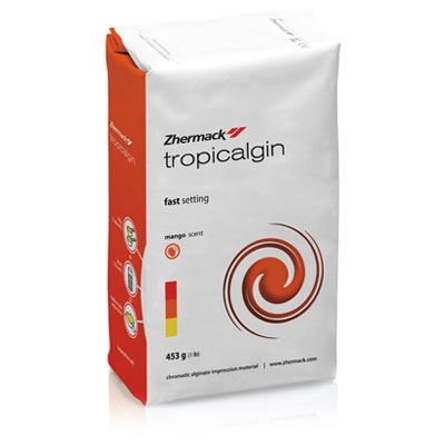 Tropicalgin Thixotropic Dust Free Alginate, 1 Lb. Bag. Color Changing, Fast Set - 2' 35", Mango