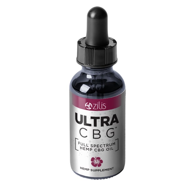 UltraCBG Full Spectrum Hemp CBG Oil - Hibiscus, 0.51oz (15ml) Bottle. Proprietary water soluble