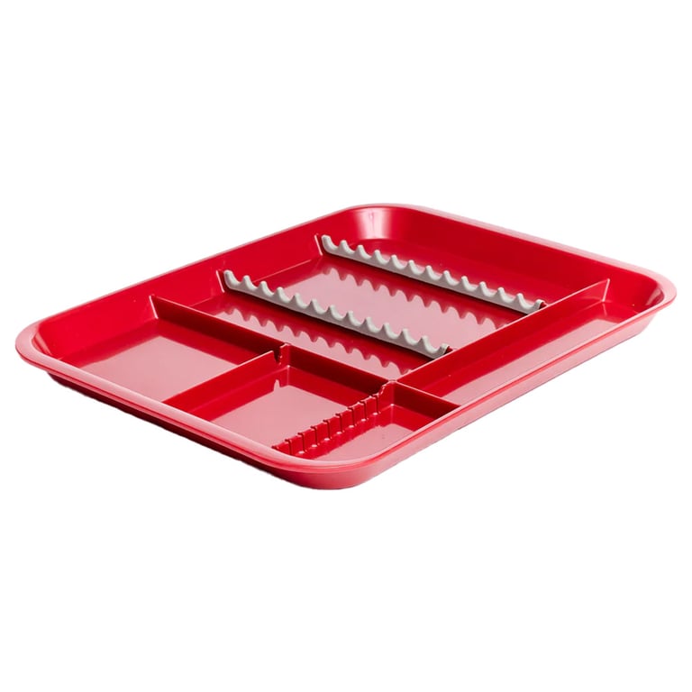 B-Lok Divided Tray, Size B (Ritter) - Red, Plastic, 13-3/8" x 9-5/8" x 7/8"