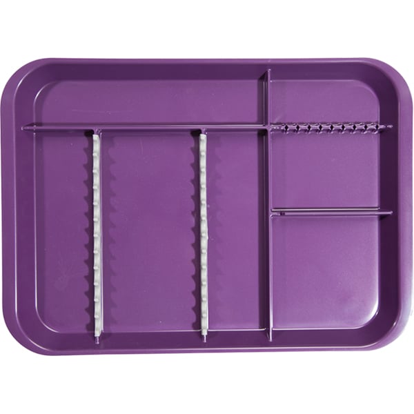 B-Lok Divided Tray, Size B (Ritter) 13-3/8" x 9-5/8" x 7/8", Plum. The tray holds and organizes 12