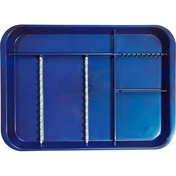 B-Lok Divided Tray, Size B (Ritter) 13-3/8" x 9-5/8" x 7/8", Midnight Blue. The tray holds
