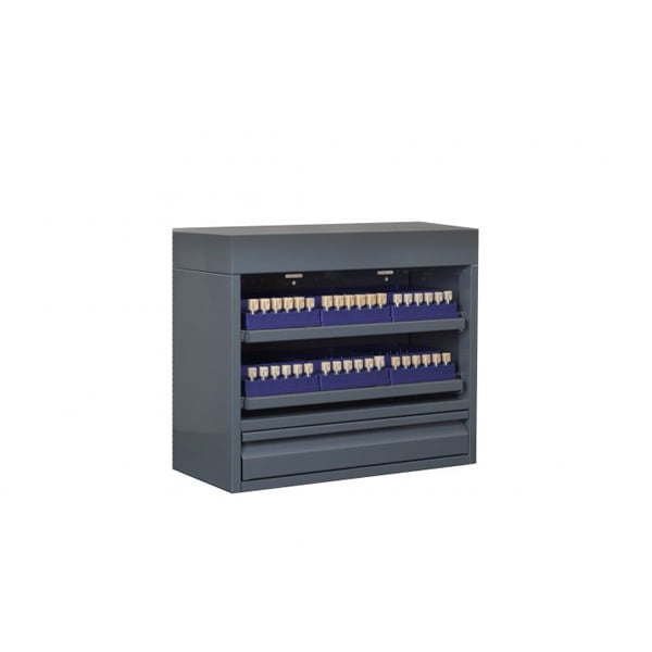 CAD/CAM Block Locker Small Midnight Blue. The locker includes 6 internal organizers and block