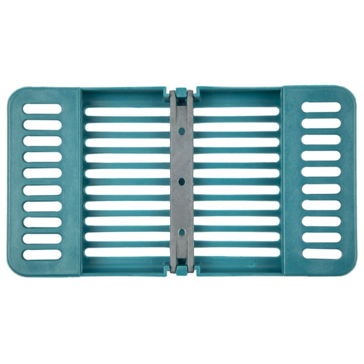 Compact Cassette Teal 4" x 7" x 5/8", Multi-Instrument Sterilization, Holds 8 instruments or 11