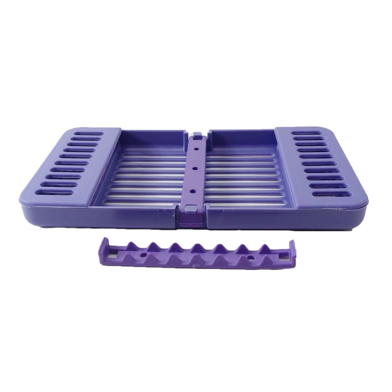 Compact Cassette Lilac 4" x 7" x 5/8", Multi-Instrument Sterilization, Holds 8 instruments or 11